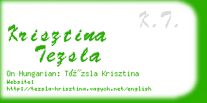 krisztina tezsla business card